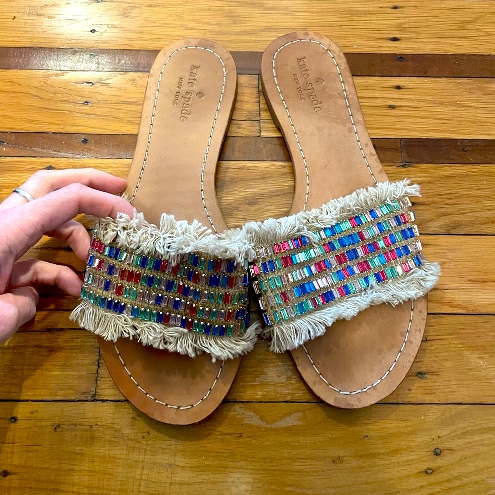 Kate Spade Multicolor Beaded Women's flat Sandals